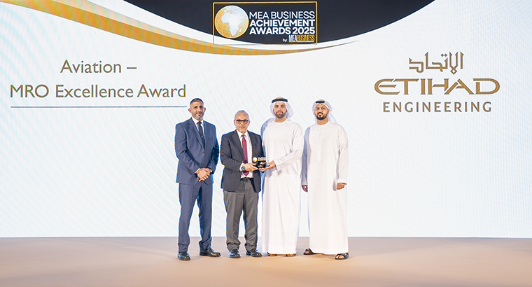 Etihad Engineering wins MRO Excellence Award at MEA Business Achievement Awards 760x410